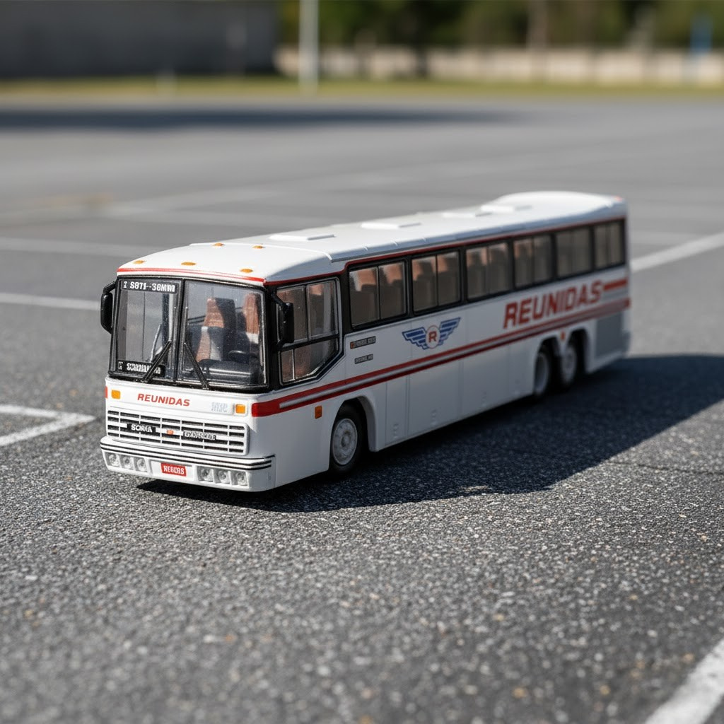 Miniatura Ônibus Scania Nielson Diplomata 350 "Reunidas" - Escala 1/24