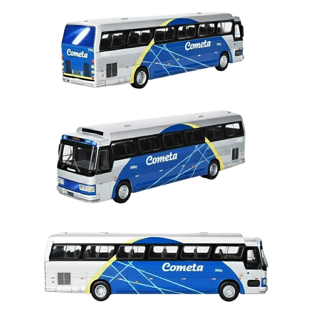 Miniatura Ônibus Scania CMA Flecha Azul VII "Cometa Halley" - Escala 1/24 (Controle Remoto)