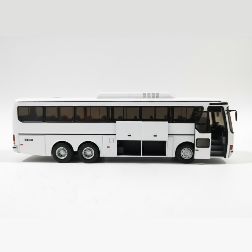 Miniatura De Ônibus Mercedes Benz O371 Rsd - Escala 1/43 Branco