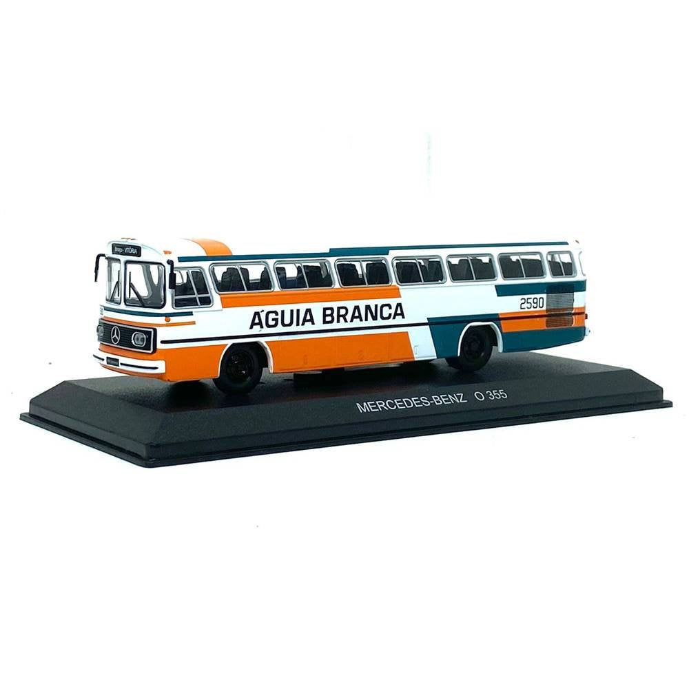 Miniatura Ônibus Mercedes Benz Monobloco O 355 "Águia Branca" - 1/43 (Controle Remoto)