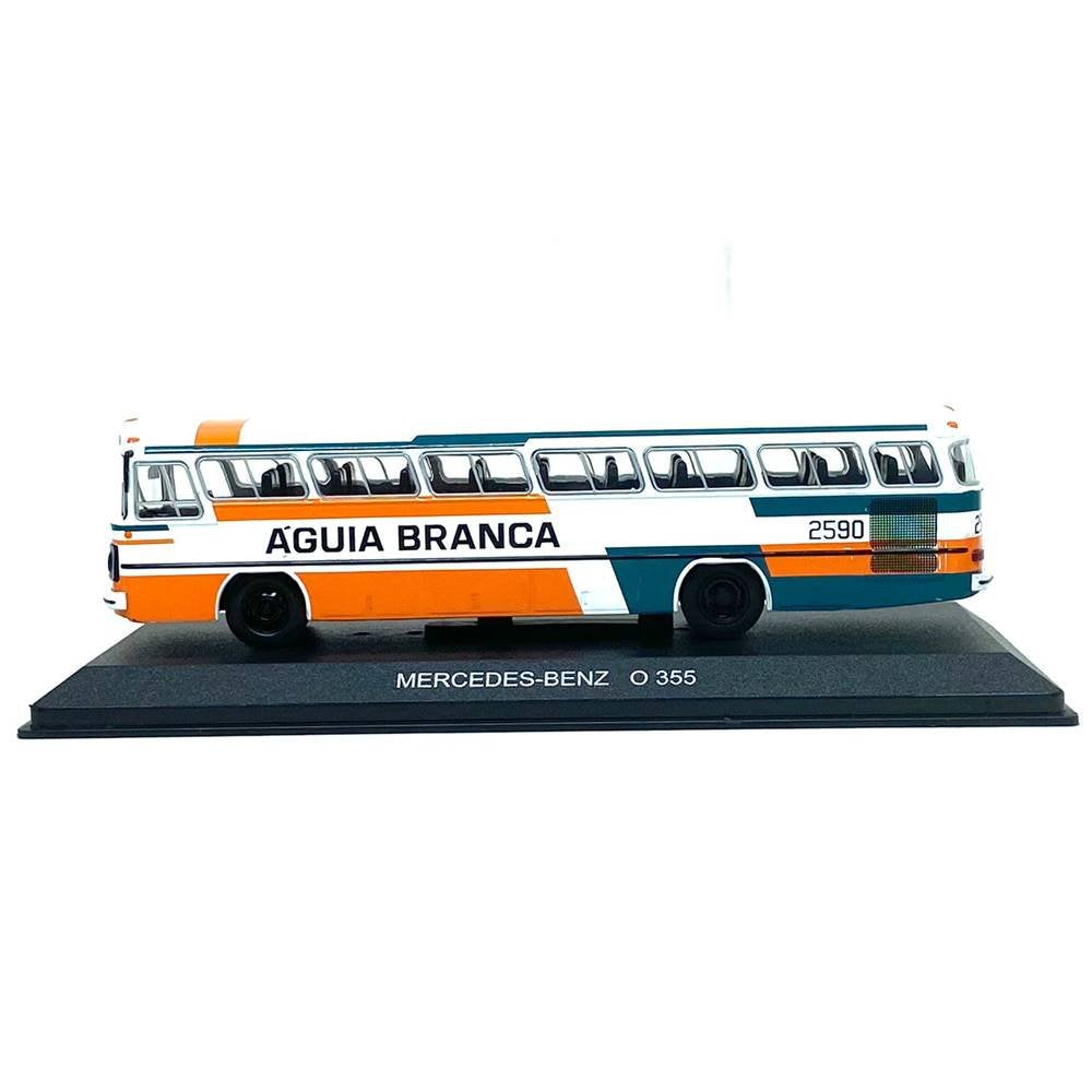 Miniatura Ônibus Mercedes Benz Monobloco O 355 "Águia Branca" - 1/43 (Controle Remoto)