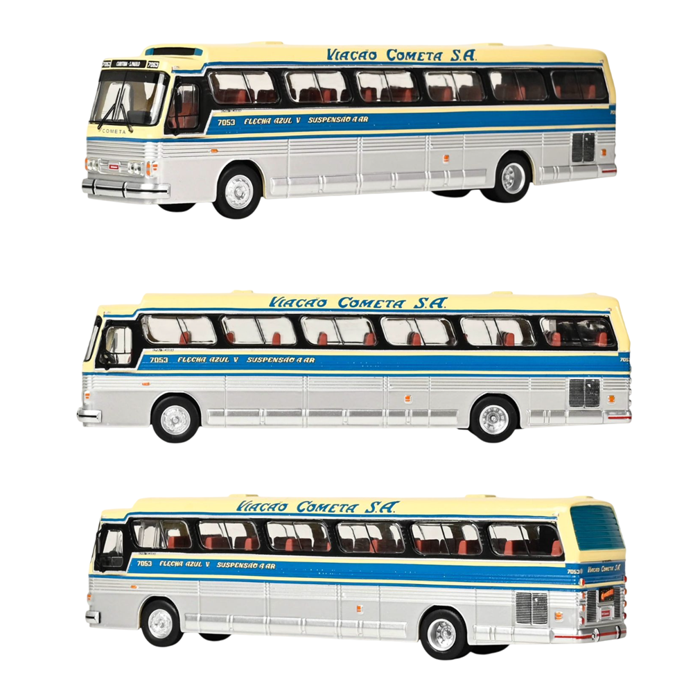 Miniatura Ônibus Scania CMA Flecha Azul V "Viação Cometa" - Escala 1:14 (Controle Remoto)
