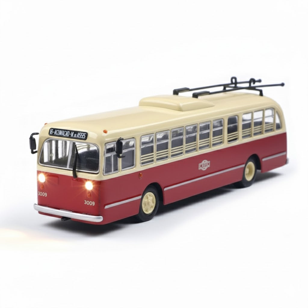 Miniatura Ônibus Pullman Westinghouse "CMTC" - Vermelho/Bege - 1/24 (Controle Remoto)